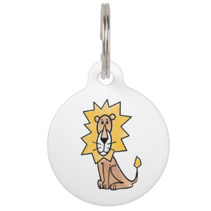 stripfiguur cute leeuw kinderen retro safari jungl huisdierpenning