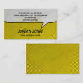  stripgele Halftone Visitekaartje (Voorkant / Achterkant)