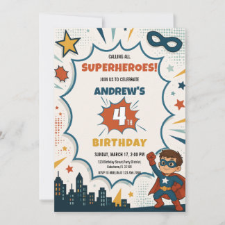 Stripheld Superhelden Jongen Pop Art Verjaardag Kaart