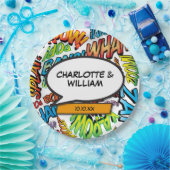 Stripheld Typografisch Papieren Bordje (Feest)