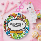 Stripheld Typografisch Papieren Bordje (Feest)