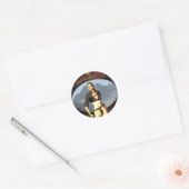 stripmeisje ronde sticker (Envelop)