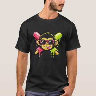 Stripmonkey Zonnebril Honkbal Grappig Dier T-shirt