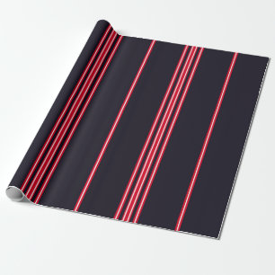 Strippatroon met blauw, wit en rode verti cadeaupapier