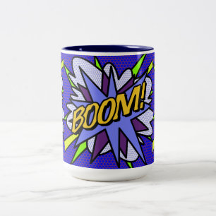 Strips BOOM Leuk Modern Tweekleurige Koffiemok