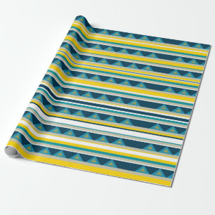 Strips en driehoeken cadeaupapier