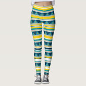 Strips en driehoeken leggings (Voorkant)