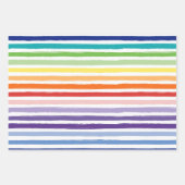  strips regenboog- en hartpatroontrildag inpakpapier vel (Voorkant 3)