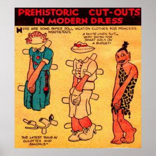 strips uit de jaren '30, pop-upvenster Princess Wo Poster