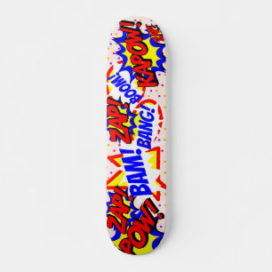 Stripspeechballonnen Kleurrijke Stippen Skateboard