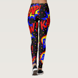 Stripspratbubbles met kleurrijke stippen leggings