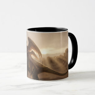 Stripstijl Inanna met dinosaurus Mok