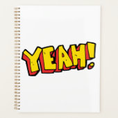 Stripstijl Ja Tekst Grafisch in Vet Geel Planner (Voorkant)