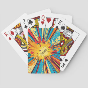 Stripstijl Pop Art Explosie (11) Pokerkaarten