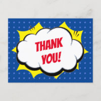 Stripsuperheld Blauw Persoonlijke Bedankt Kinderen