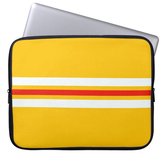 Stripte Retro Stripes Patroon Laptop Sleeve (Voorkant)