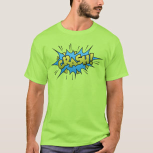 Striptekeningeffect Crash Bubbel Groen T-shirt
