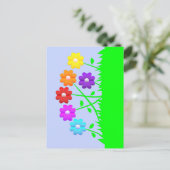  striptekenkleuren cartoons gras briefkaart (Staand voorkant)