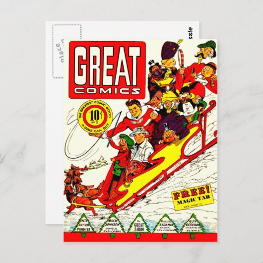 striptekens briefkaart (Voorkant / Achterkant)