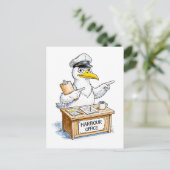 Stripvogel Havenmeester Briefkaart (Staand voorkant)