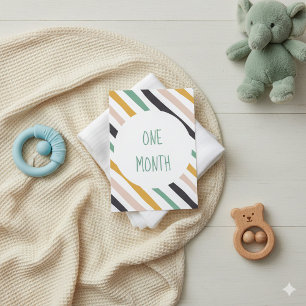Stripy Baby Milestone-kaarten Kaart