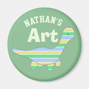 Stripy Dinosaur Magneet