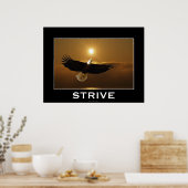 STRIVE ~ Poster Motivationnel de l'aigle à tête vo (Cuisine)