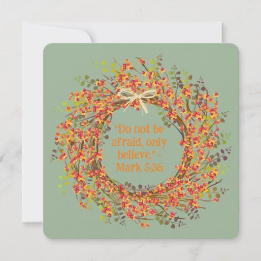 Stro Boho Bloemen krans Religieuze Blank (Voorkant)