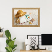 Stro Pet Beach Scene Poster (Thuiskantoor)