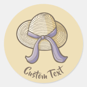 Stro Pet Beige Ronde Sticker