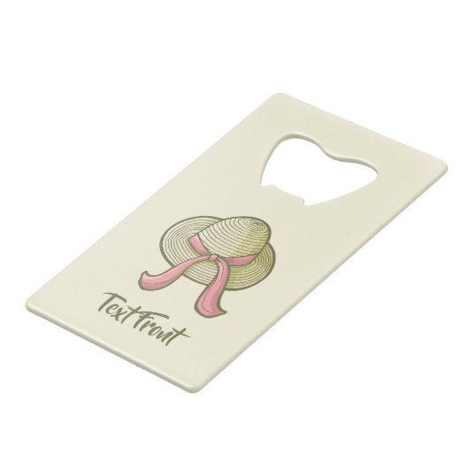 Stro Pet Geel Kredietkaart Flessenopener (Voorkant Gekanteld)