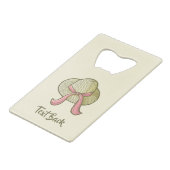 Stro Pet Geel Kredietkaart Flessenopener (Achterkant Gekanteld)