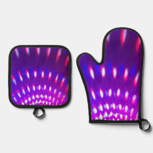 Strobe Light Design Oven Mitt & Pot Houder Set