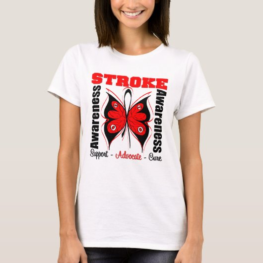 Stroke Awareness Butterfly T-shirt (Voorkant)
