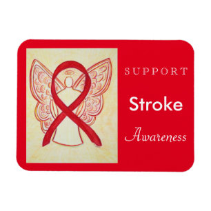 Stroke Awareness Ribbon Angel Custom Magnet Magneet
