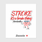 Stroke Awareness Sticker - Het is een hersending (Vel)