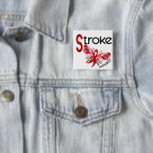 Stroke BUTTERFLY 3.1 Vierkante Button 5,1 Cm (In situ)