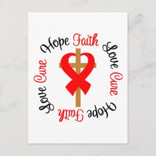 Stroke Faith Hope Love Cross Briefkaart