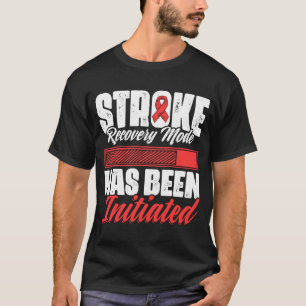 Stroke Recovery Mode Red Ribbon Survivor Stroke Aw T-shirt
