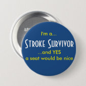 Stroke Survivor Ronde Button 7,6 Cm (Voorkant /achterkant)