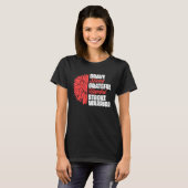 Stroke Warrior Stroke Survivor Red Ribbon Stroke A T-shirt (Voorkant volledig)