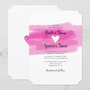 Strokes de peinture simple et invitations de maria