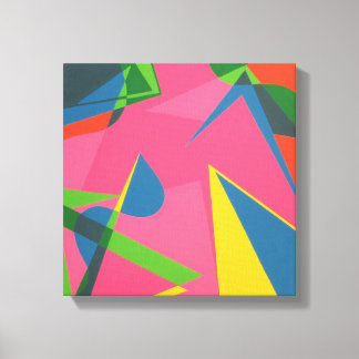 Strokes of Pink Contemporary Canvas Print