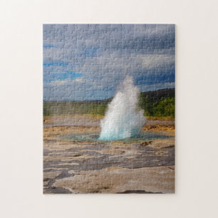 Strokkur Geyser Eruption, IJsland, Jigzaag Puzzle Legpuzzel