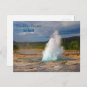 Strokkur Geyser, IJsland, Briefkaart (Voorkant / Achterkant)