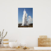 Strokkur- Geyser in IJsland Poster (Keuken)
