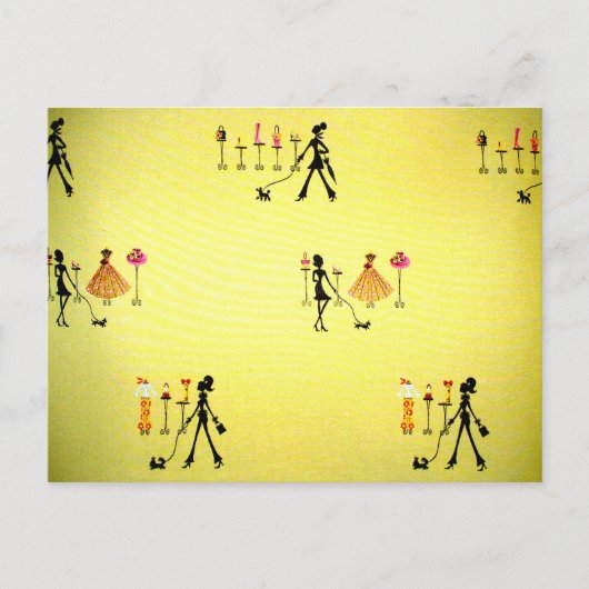 Strollen met de poochie briefkaart (Voorkant)