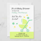 Stroller Baby shower Invitation Kaart (Voorkant)