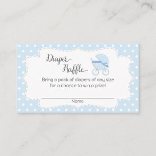 Stroller Baby shower Luier Raffle Tickets Informatiekaartje