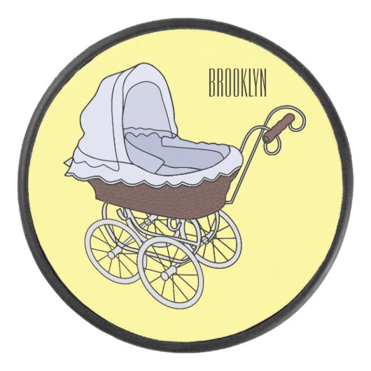 Stroller cartoon illustratie hockey puck (Voorkant)